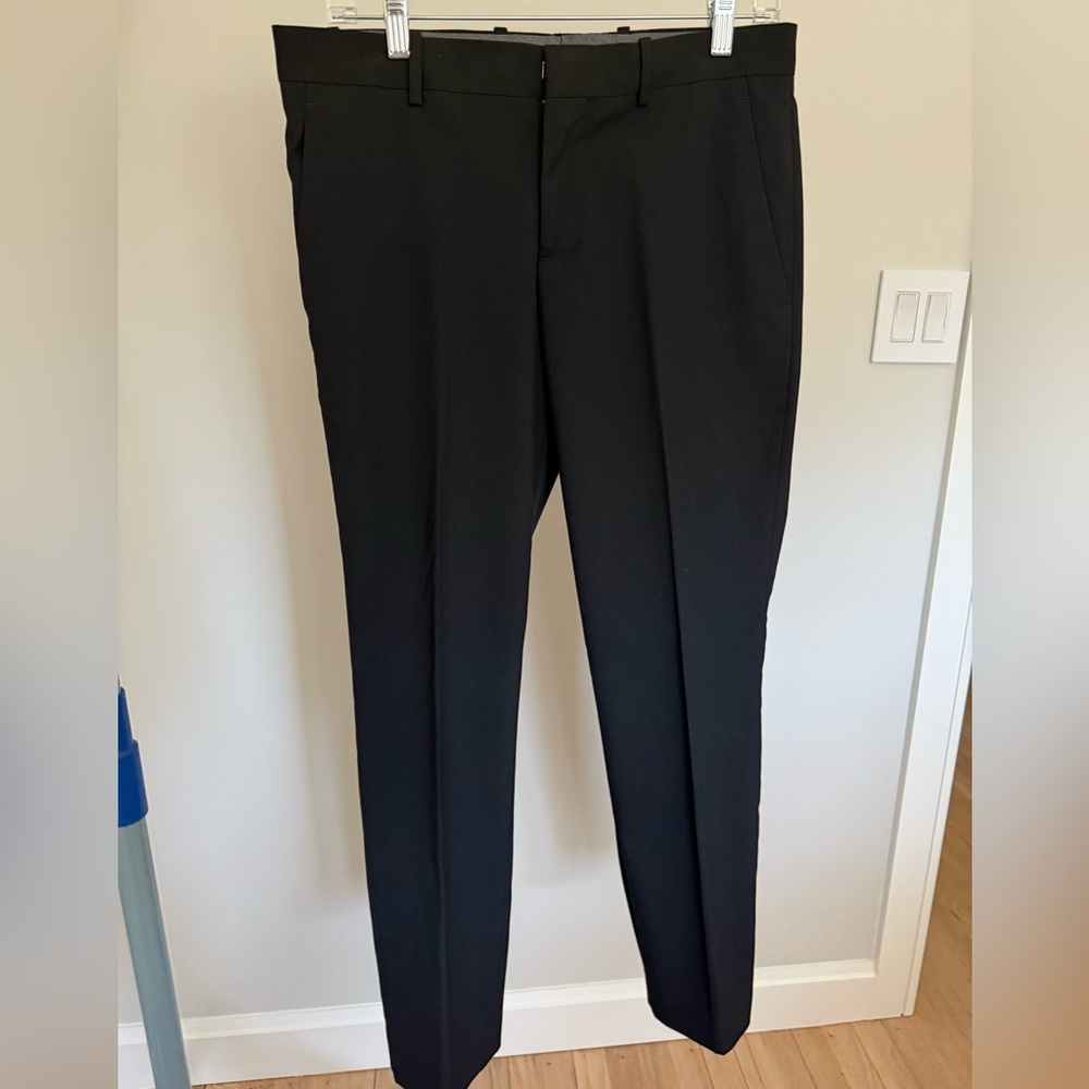Perry Ellis Slim Fit Stretch Black Dress Pants